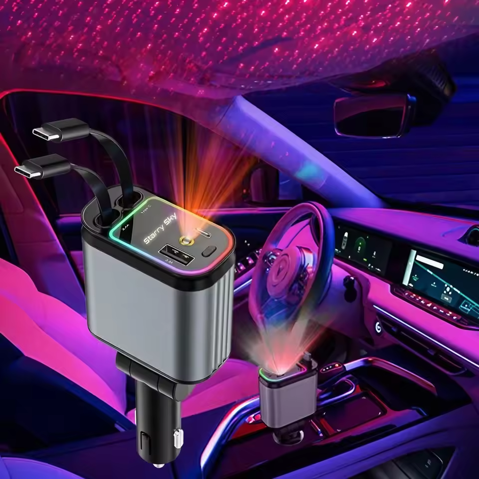 Autohandyladegerät mit Sternenlicht