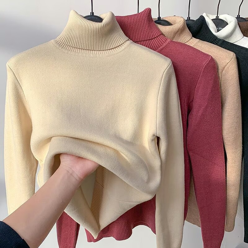 Winter-Fleece-Dickes Strick-Unterziehshirt