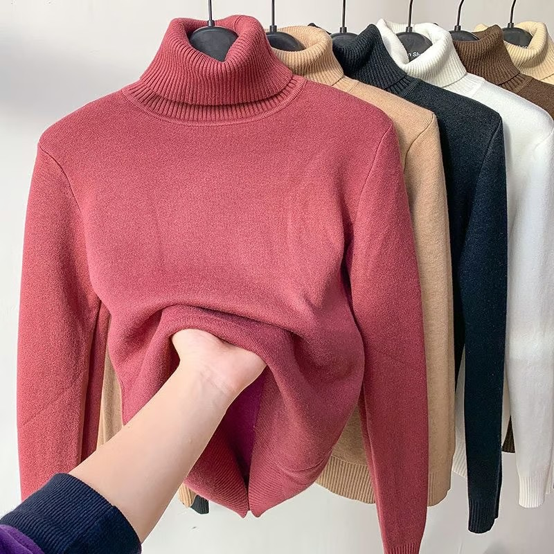 Winter-Fleece-Dickes Strick-Unterziehshirt