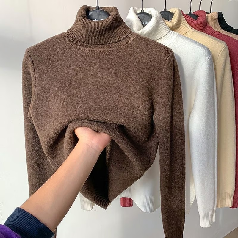 Winter-Fleece-Dickes Strick-Unterziehshirt